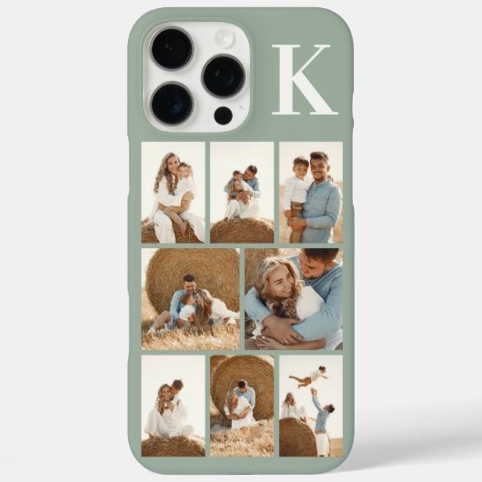 モダンな8枚の写真 サージミントグリーン Case-Mate iPhoneケース (裏面)