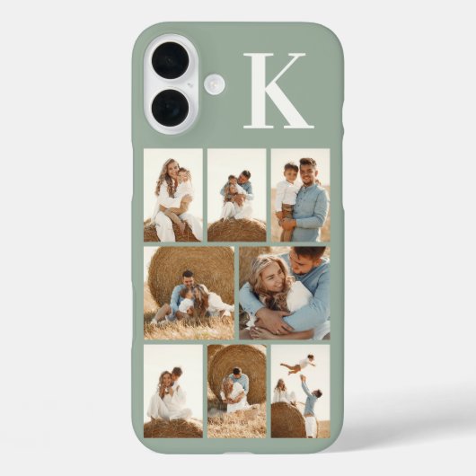 モダンな8枚の写真 サージミントグリーン Case-Mate iPhoneケース (裏面)