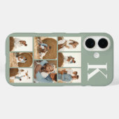 モダンな8枚の写真 セージグリーン Case-Mate iPhoneケース (裏面 (横))