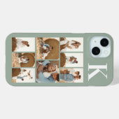 モダンな8枚の写真 セージグリーン Case-Mate iPhoneケース (裏面 (横))