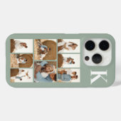 モダンな8枚の写真 セージグリーン Case-Mate iPhoneケース (裏面 (横))