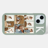 モダンな8枚の写真 セージグリーン Case-Mate iPhoneケース (裏面 (横))