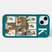 モダンな8枚の写真 ターコイズ Case-Mate iPhoneケース (裏面 (横))