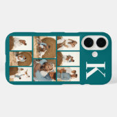 モダンな8枚の写真 ターコイズ Case-Mate iPhoneケース (裏面 (横))