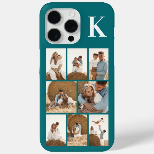 モダンな8枚の写真 ターコイズ Case-Mate iPhoneケース (裏面)