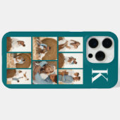 モダンな8枚の写真 ターコイズ Case-Mate iPhoneケース (裏面 (横))