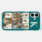 モダンな8枚の写真 ターコイズ Case-Mate iPhoneケース (裏面 (横))