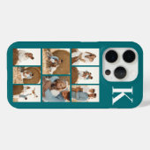モダンな8枚の写真 ターコイズ Case-Mate iPhoneケース (裏面 (横))