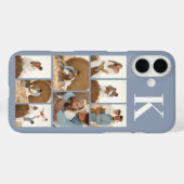 モダンな8枚の写真 ダスティブルー Case-Mate iPhoneケース (裏面 (横))