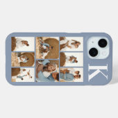 モダンな8枚の写真 ダスティブルー Case-Mate iPhoneケース (裏面 (横))