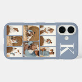 モダンな8枚の写真 ダスティブルー Case-Mate iPhoneケース (裏面 (横))