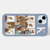 モダンな8枚の写真 ダスティブルー Case-Mate iPhoneケース (裏面 (横))