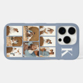 モダンな8枚の写真 ダスティブルー Case-Mate iPhoneケース (裏面 (横))
