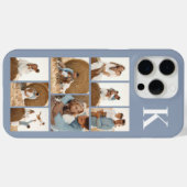 モダンな8枚の写真 ダスティブルー Case-Mate iPhoneケース (裏面 (横))