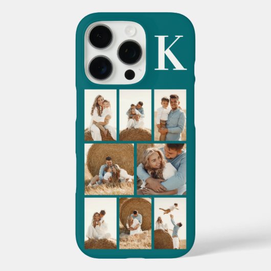 モダンな8枚の写真 ティール Case-Mate iPhoneケース (裏面)