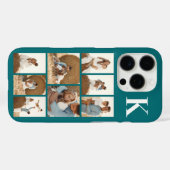 モダンな8枚の写真 ティール Case-Mate iPhoneケース (裏面 (横))