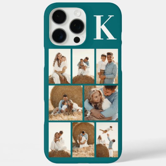モダンな8枚の写真 ティール Case-Mate iPhoneケース (裏面)