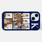 モダンな8枚の写真 ネイビーブルー Case-Mate iPhoneケース (裏面 (横))
