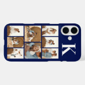 モダンな8枚の写真 ネイビーブルー Case-Mate iPhoneケース (裏面 (横))