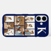 モダンな8枚の写真 ネイビーブルー Case-Mate iPhoneケース (裏面 (横))