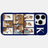 モダンな8枚の写真 ネイビーブルー Case-Mate iPhoneケース (裏面 (横))