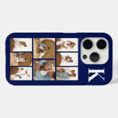 モダンな8枚の写真 ネイビーブルー Case-Mate iPhoneケース (裏面 (横))