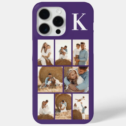 モダンな8枚の写真 パープル Case-Mate iPhoneケース (裏面)