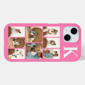 モダンな8枚の写真 ピンク Case-Mate iPhoneケース (裏面 (横))
