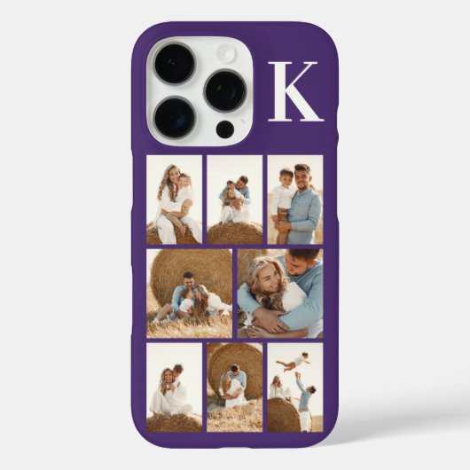 モダンな8枚の写真 紫 Case-Mate iPhoneケース (裏面)