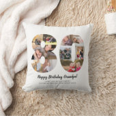 モダンな80周年写真コラージュ オーダーメイド グリーティングカード クッション (ブランケット)