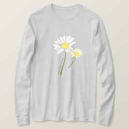 モダンな「あなたらしく咲こう」フラワースケッチTシャツ Tシャツ