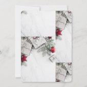 モダンな「おいでよ、遊ぼう」サンタクロースのクリスマスパーティ 招待状 (裏面)