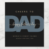 モダンな「お父さんに乾杯」父の日 ワインラベル (シングルラベル)