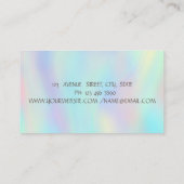 モダンな、きらきらとした唇、メイクアップアーティストのホログラフィック 名刺 (裏面)