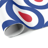 モダンな-クラシックなRoundel -中心点のアーチェリーターゲット ラッピングペーパー (ロールコーナー)