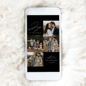 モダンな「ジョイ・トゥ・ザ・ワールド」ブラック5枚写真 シーズンカード