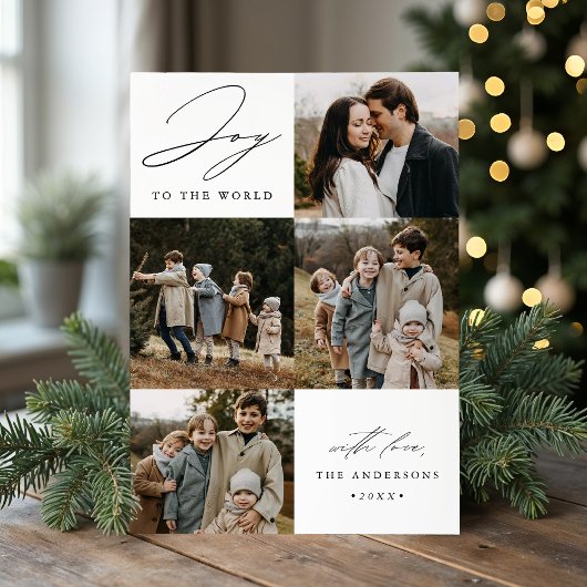 モダンな 喜びに満ちた世界 5枚の写真 シーズンカード