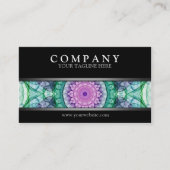 モダンな《植物》スイレンの曼荼羅 名刺 (正面)