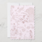 モダンな Chic トワ・ド・ジュイ ピクニック ブライダルシャワー サンキューカード (裏面)