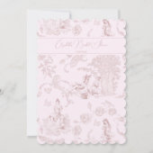 モダンな Chic Toile de Jouy ピクニック ブライダルシャワー サンキューカード (裏面)