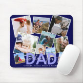 モダンな「DAD We Love You」フォトコラージュ マウスパッド (マウス)