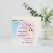 モダンな「Elegant Pastel Bridal Shower Invitation – Mod (スタンド正面)