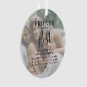 モダンな「FRIENDS(友達)」が最高のフォトクリスマスオーナメント オーナメント (正面)