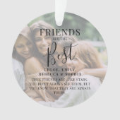モダンな「FRIENDS(友達)」が最高のフォトクリスマスオーナメント オーナメント (正面)