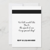 モダンな groom's men のおしゃれなブラシスクリプトのリクエスト 招待状 (裏面)