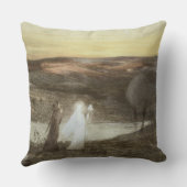 「モダンな」L'EstampeからのDanteそしてビアトリス、publ クッション (裏面)