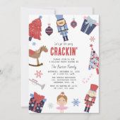 モダンな Let's Get This Party Crackin' ホリデーパーティー 招待状 (正面)