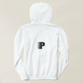 モダンな「P」文字崩壊エフェクトパーカー パーカ (デザイン裏面)