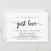 モダンな rustic のみの結婚式, 何も豪華ではなく愛だけ 招待状 (正面)