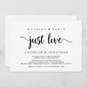 モダンな rustic のみの結婚式, 何も豪華ではなく愛だけ 招待状 (正面/裏面)